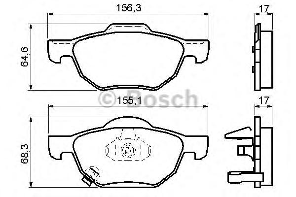 

Комплект тормозных колодок BOSCH 0986494135