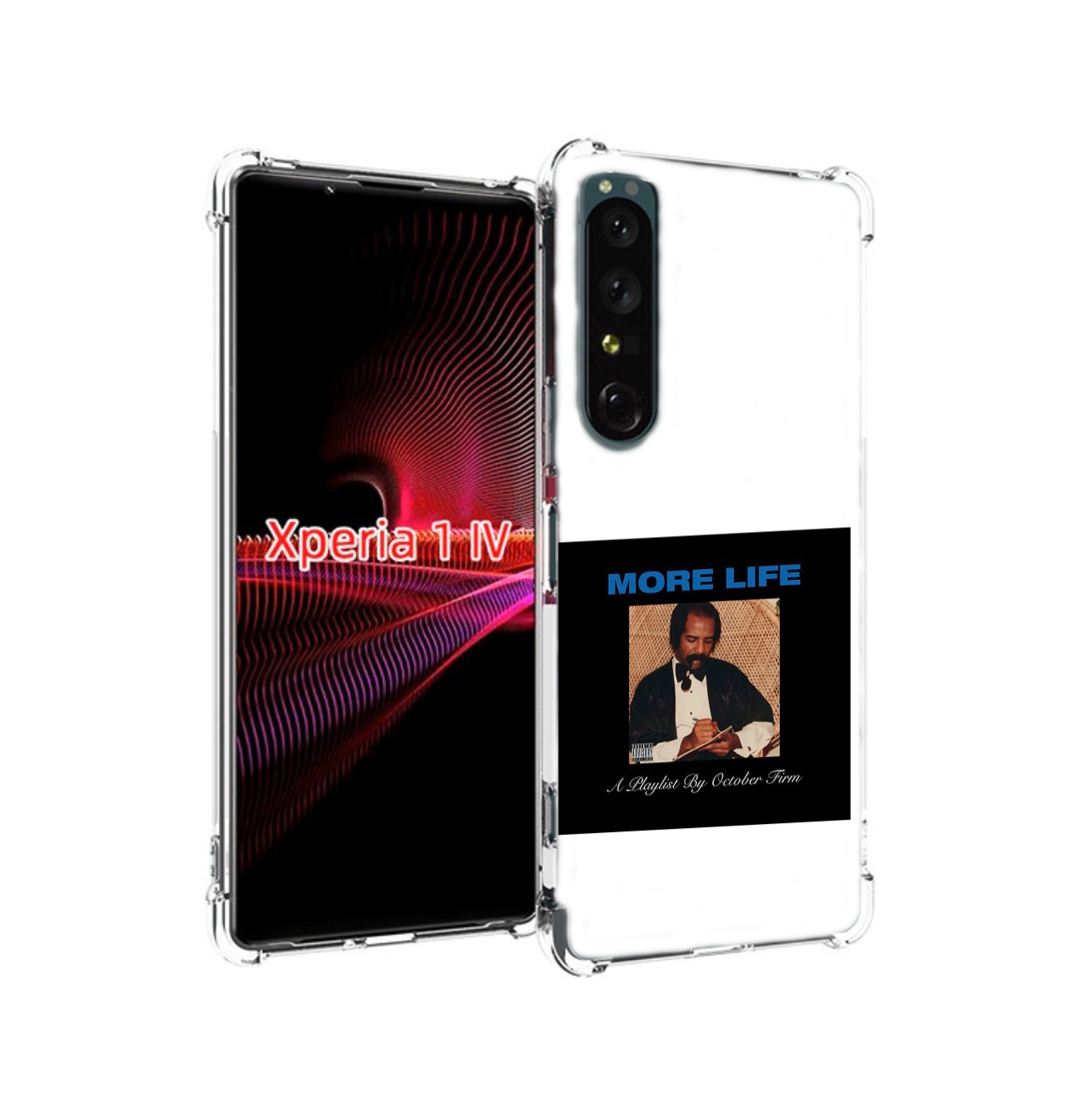 

Чехол задняя-панель-накладка-бампер MyPads Drake - More Life для Sony Xperia 1 IV проти..., Прозрачный, Tocco