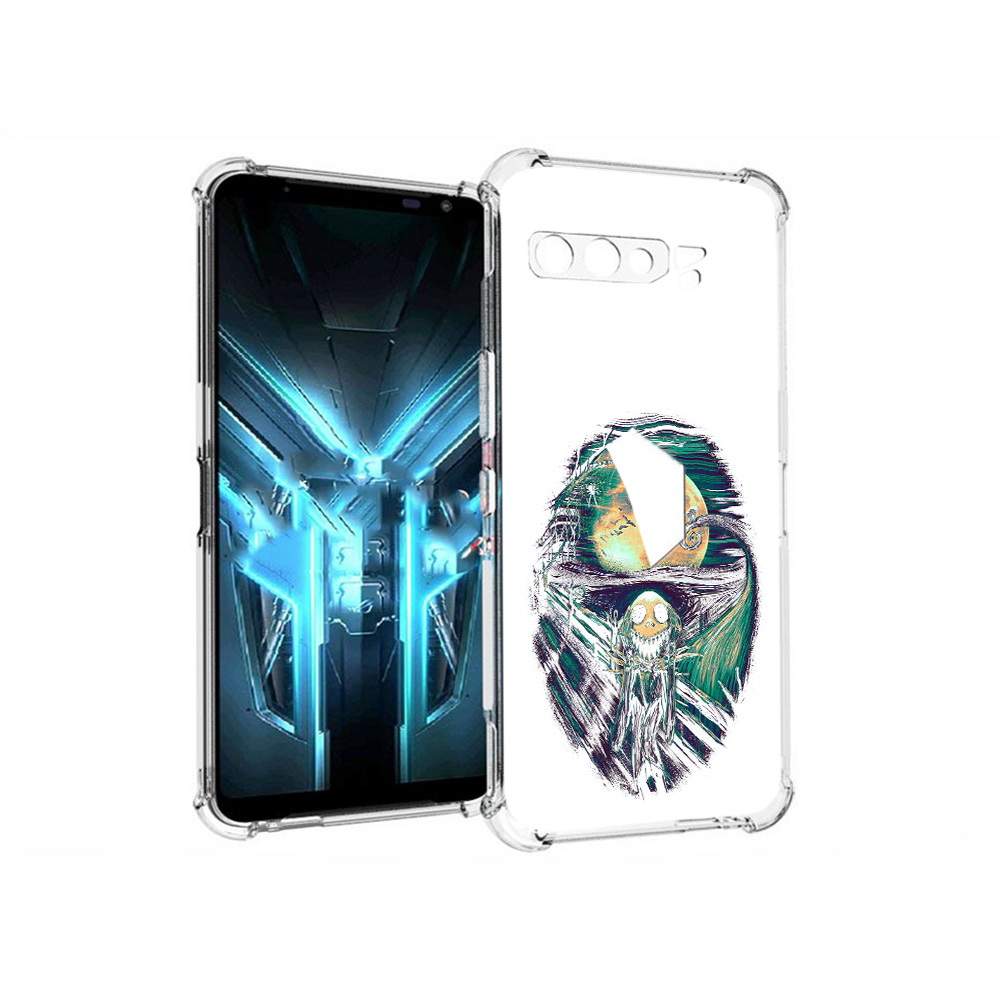 

Чехол MyPads Tocco для Asus ROG Phone 3 зубастое существо абстракция, Прозрачный, Tocco