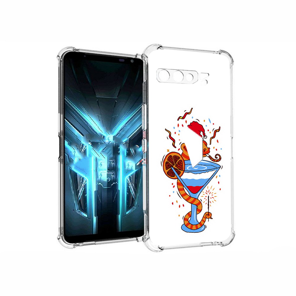 

Чехол MyPads Tocco для Asus ROG Phone 3 змейка, Прозрачный, Tocco