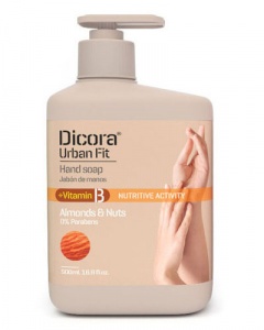 Жидкое мыло Dicora Urban Fit Vitamin B Almonds  Nuts миндаль и орех 500мл