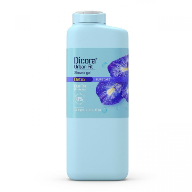 Гель для душа Dicora Urban Fit Blue Tea с экстрактом голубого чая, питательный 750 мл