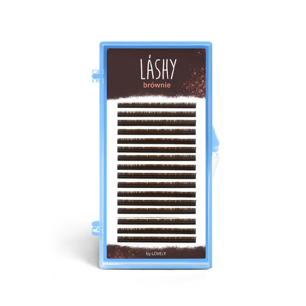 

Ресницы темно-коричневые LASHY Brownie - 16 линий M 0.07 6mm, Коричневый