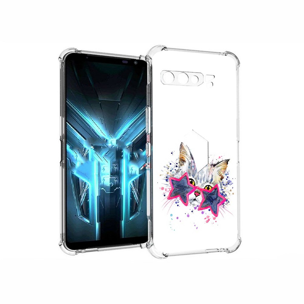 

Чехол MyPads Tocco для Asus ROG Phone 3 звездные очки, Прозрачный, Tocco