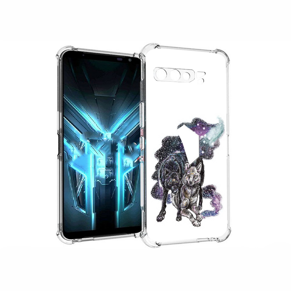

Чехол MyPads Tocco для Asus ROG Phone 3 звездные волки, Прозрачный, Tocco