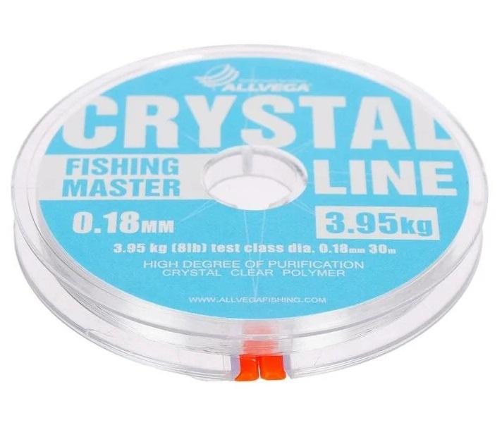 

Леска монофильная Allvega Fishing Master Crystal 30 м, 0,18 мм 3,95 кг, Прозрачный