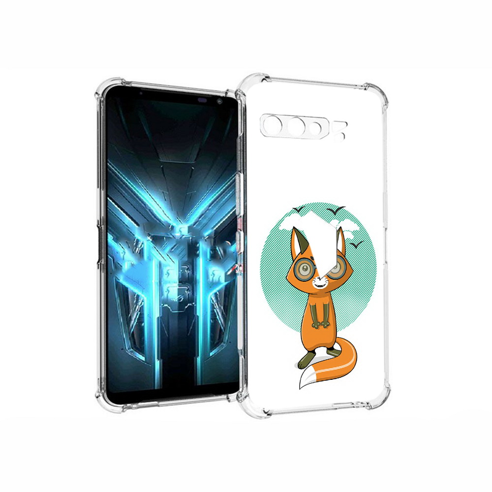 

Чехол MyPads Tocco для Asus ROG Phone 3 задумчивая лиса, Прозрачный, Tocco