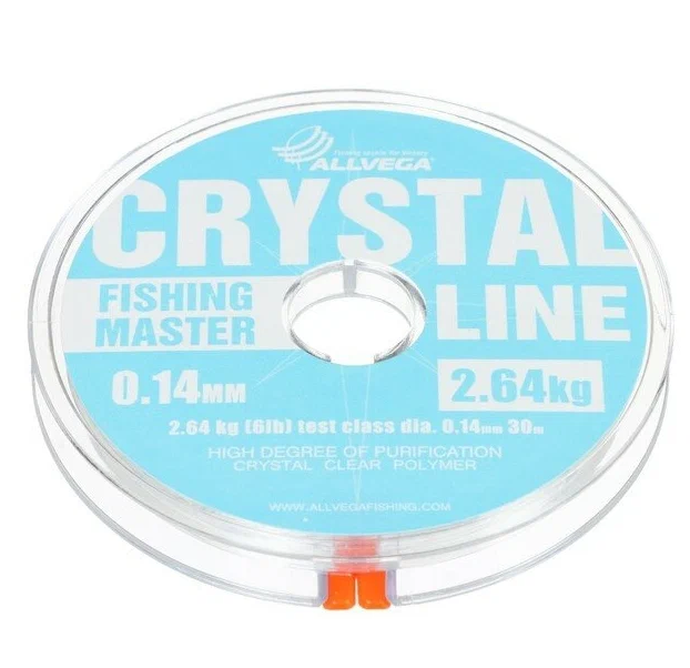 

Леска монофильная Allvega Fishing Master Crystal 30 м, 0,14 мм 2,64 кг, Прозрачный