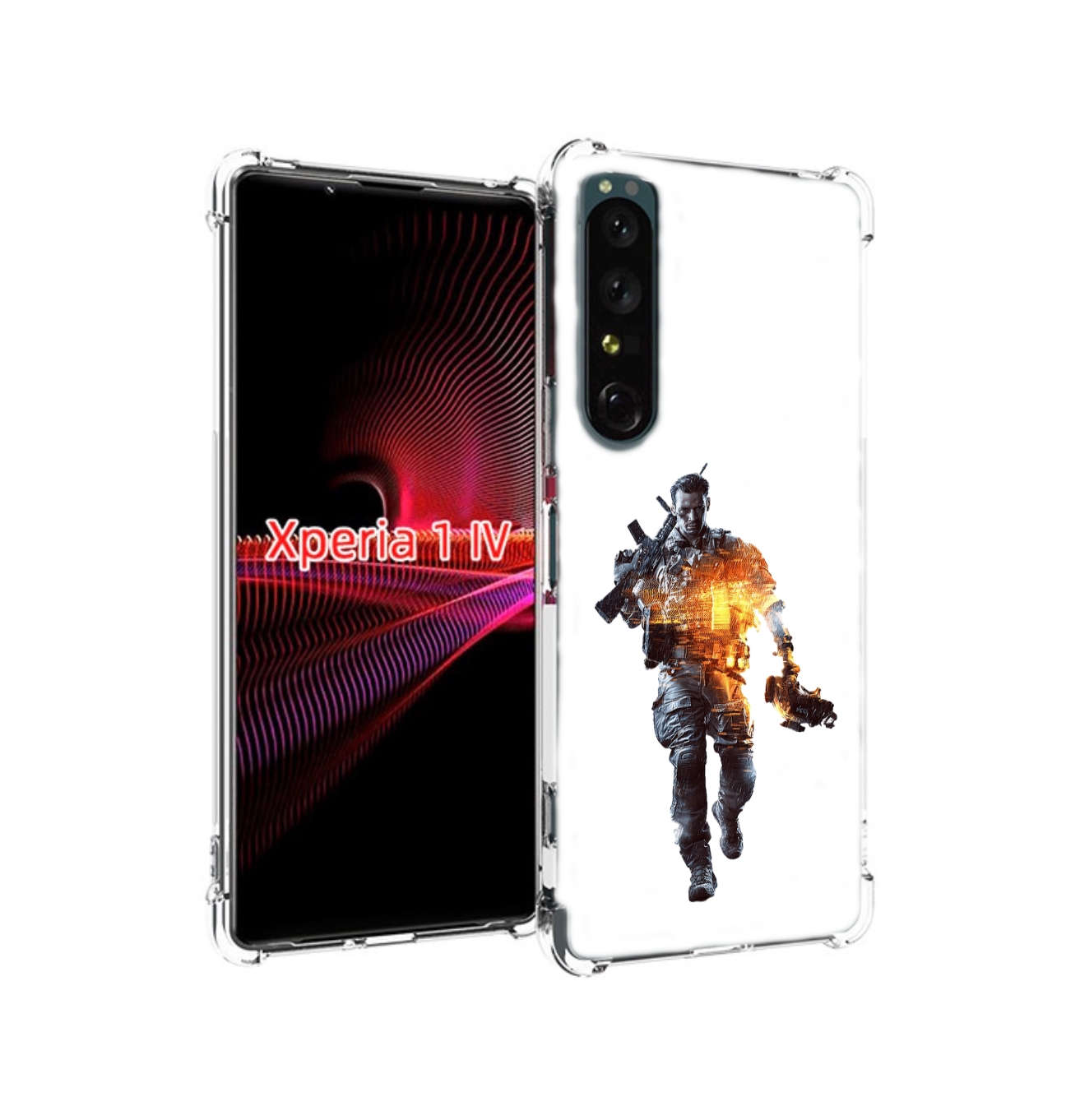 

Чехол накладка MyPads Battlefield-4 мужской для Sony Xperia 1 IV, Прозрачный, Tocco