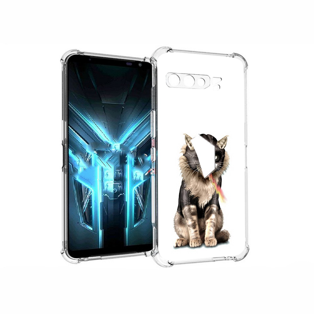 

Чехол MyPads Tocco для Asus ROG Phone 3 дьяволский кот, Прозрачный, Tocco