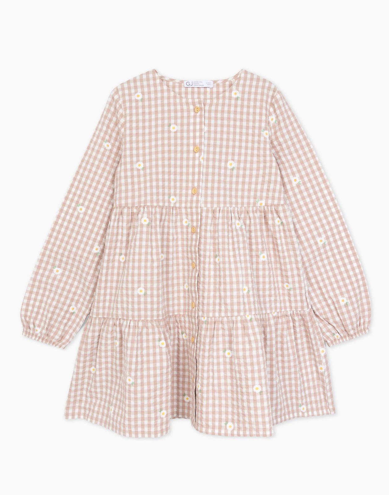 

Платье для девочки Gloria Jeans GDR028519 бежевый/разноцветный 6-8л/128, GDR028519