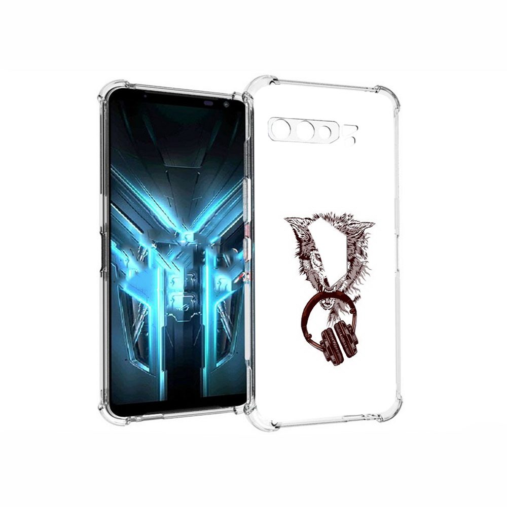 

Чехол MyPads Tocco для Asus ROG Phone 3 дикий волк, Прозрачный, Tocco