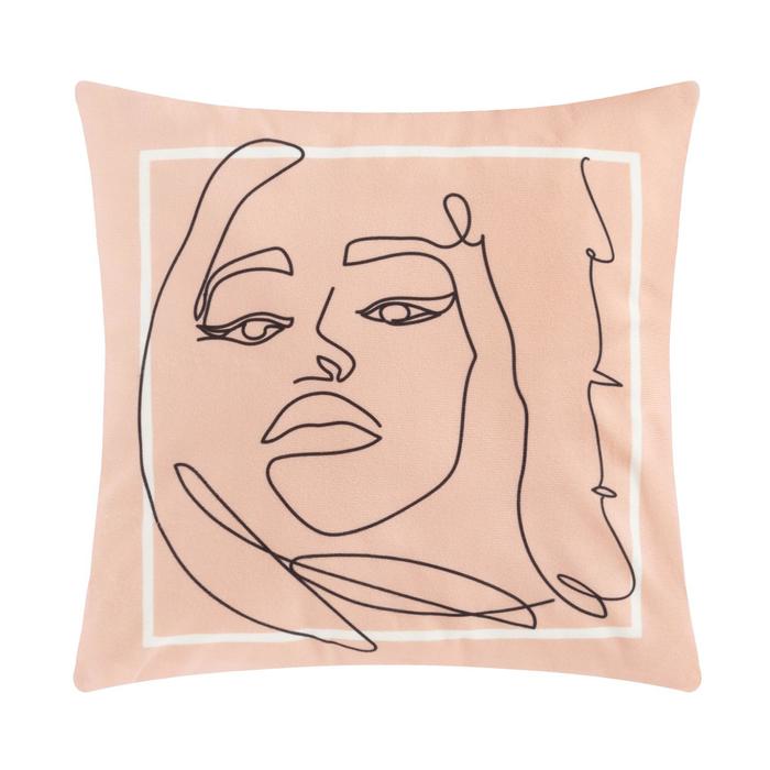 фото Чехол на подушку этель "dream girl" 40х40 см, 100% п/э, велюр