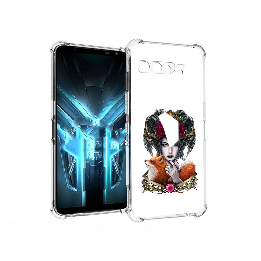 

Чехол MyPads Tocco для Asus ROG Phone 3 девушка с лисой, Прозрачный, Tocco