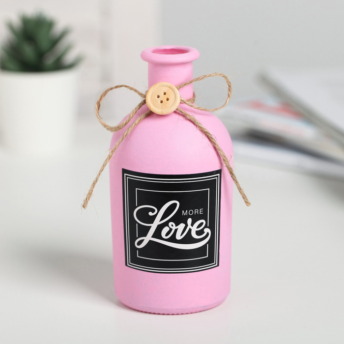 

Ваза стеклянная More love, цвет розовый