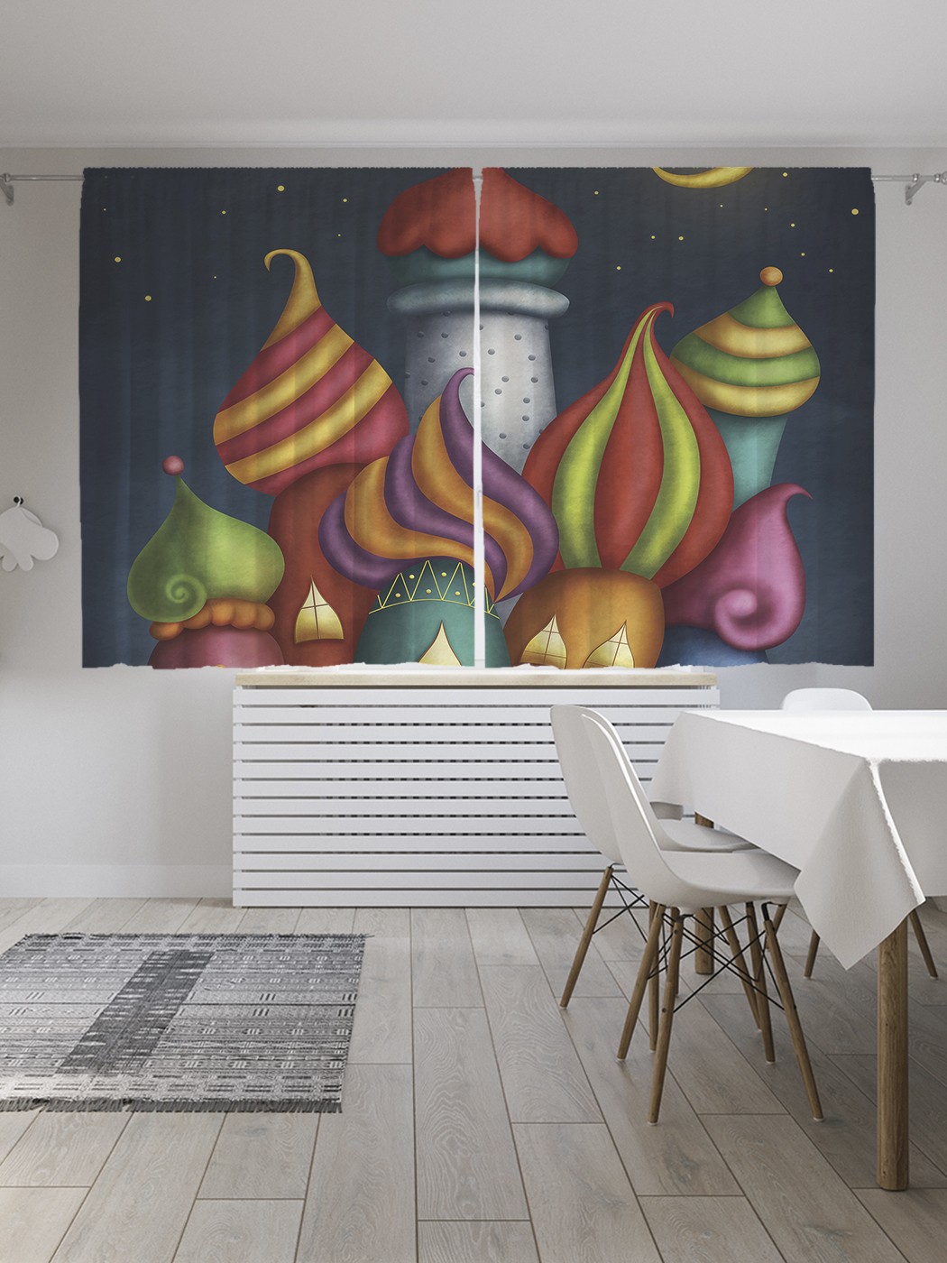 

Классические шторы JoyArty "Купола", серия Oxford DeLux, 2 полотна 145x180 см, Купола