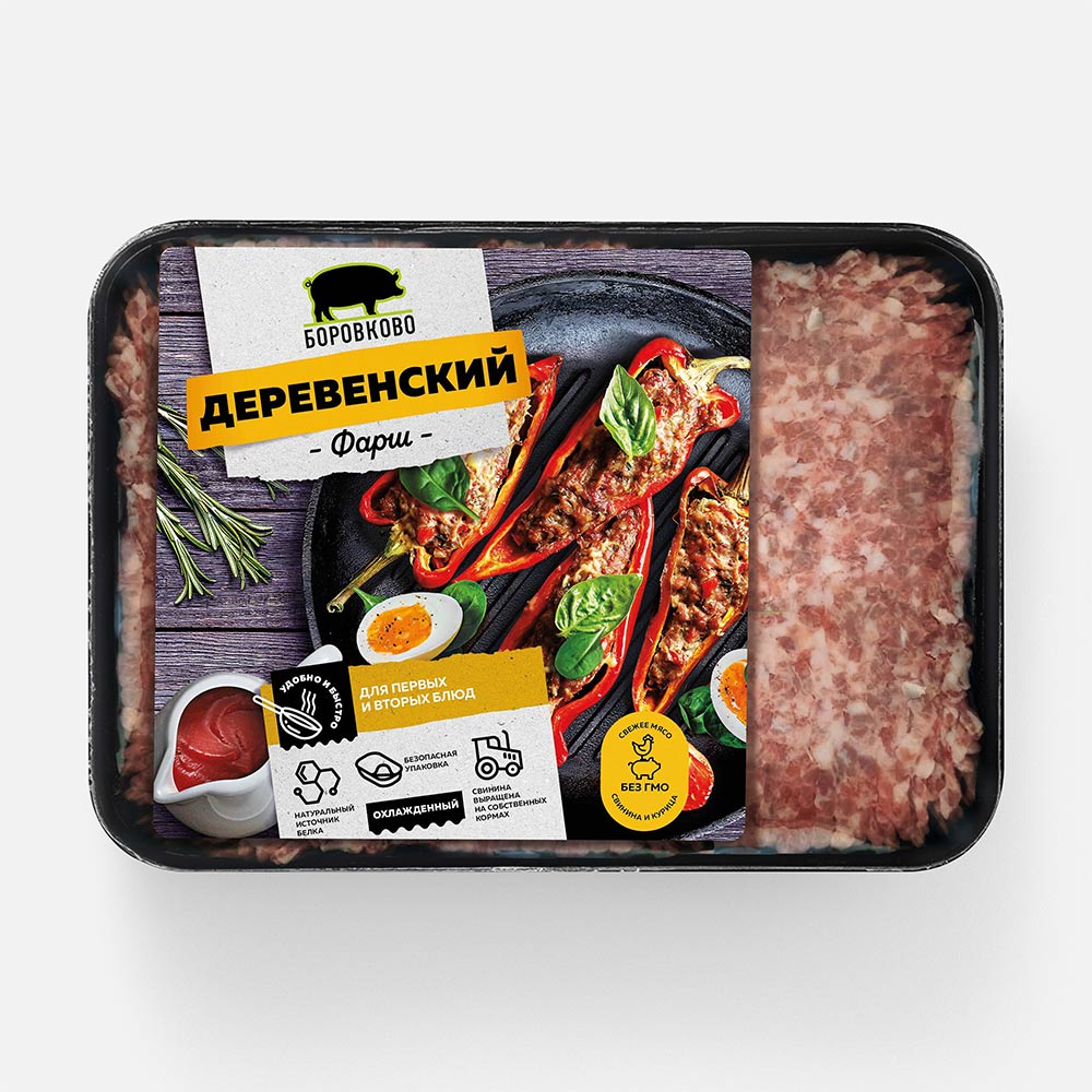 

Фарш Боровково Деревенский охлаждённый, 400 г