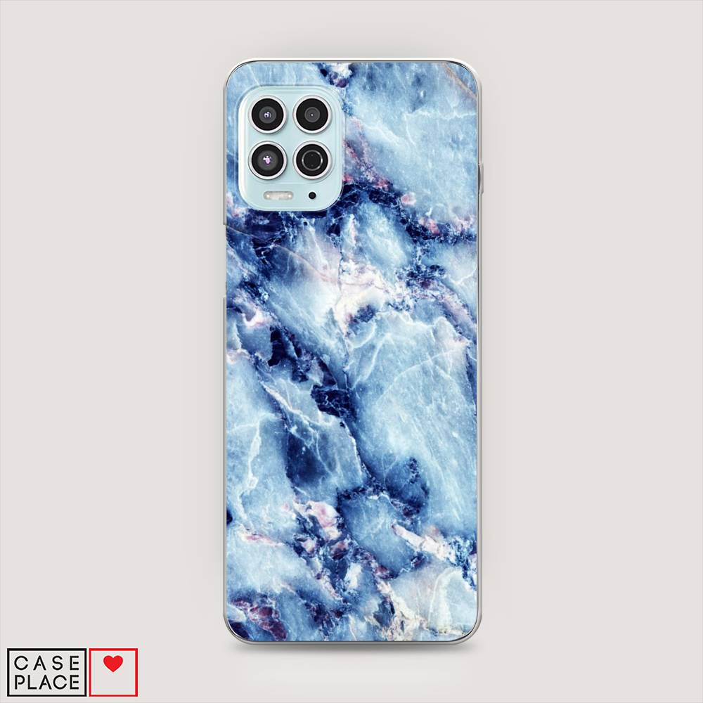 

Чехол на Motorola Moto G100 "Мрамор с синими прожилками", Синий, 241650-3
