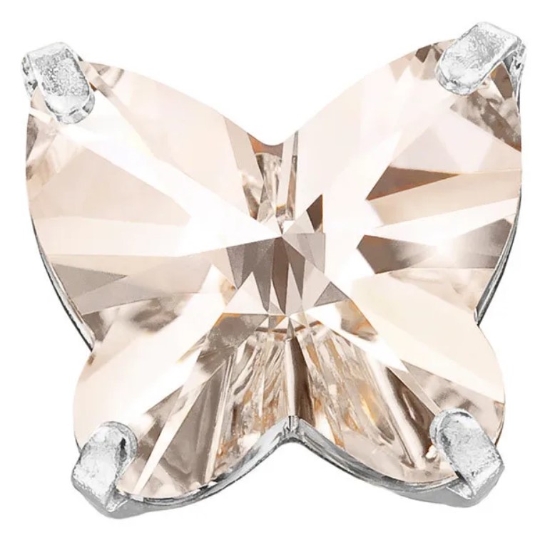 

Бусина PRECIOSA Crystal AB silver 10*10 мм стекло 4 шт в пакете медовый
