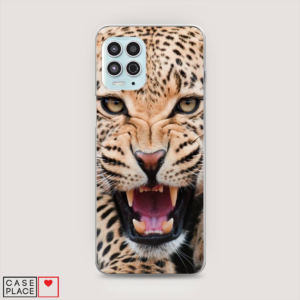

Чехол на Motorola Moto G100 "Леопард 3d", Бежевый;черный, 241650-6