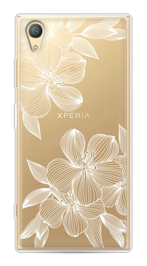 

Чехол на Sony Xperia XA1 plus "Крокус", Белый;прозрачный, 53050-1