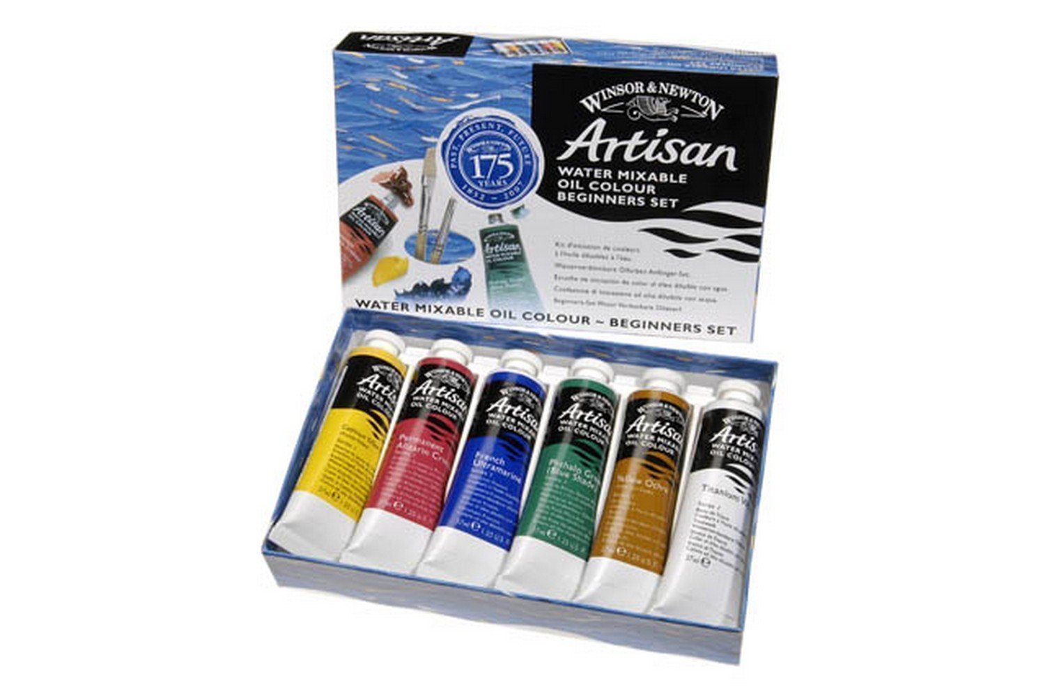 

Масляные водорастворимые краски W&N Artisan,6х37 мл, Желтый;зеленый;красный;синий;коричневый;белый