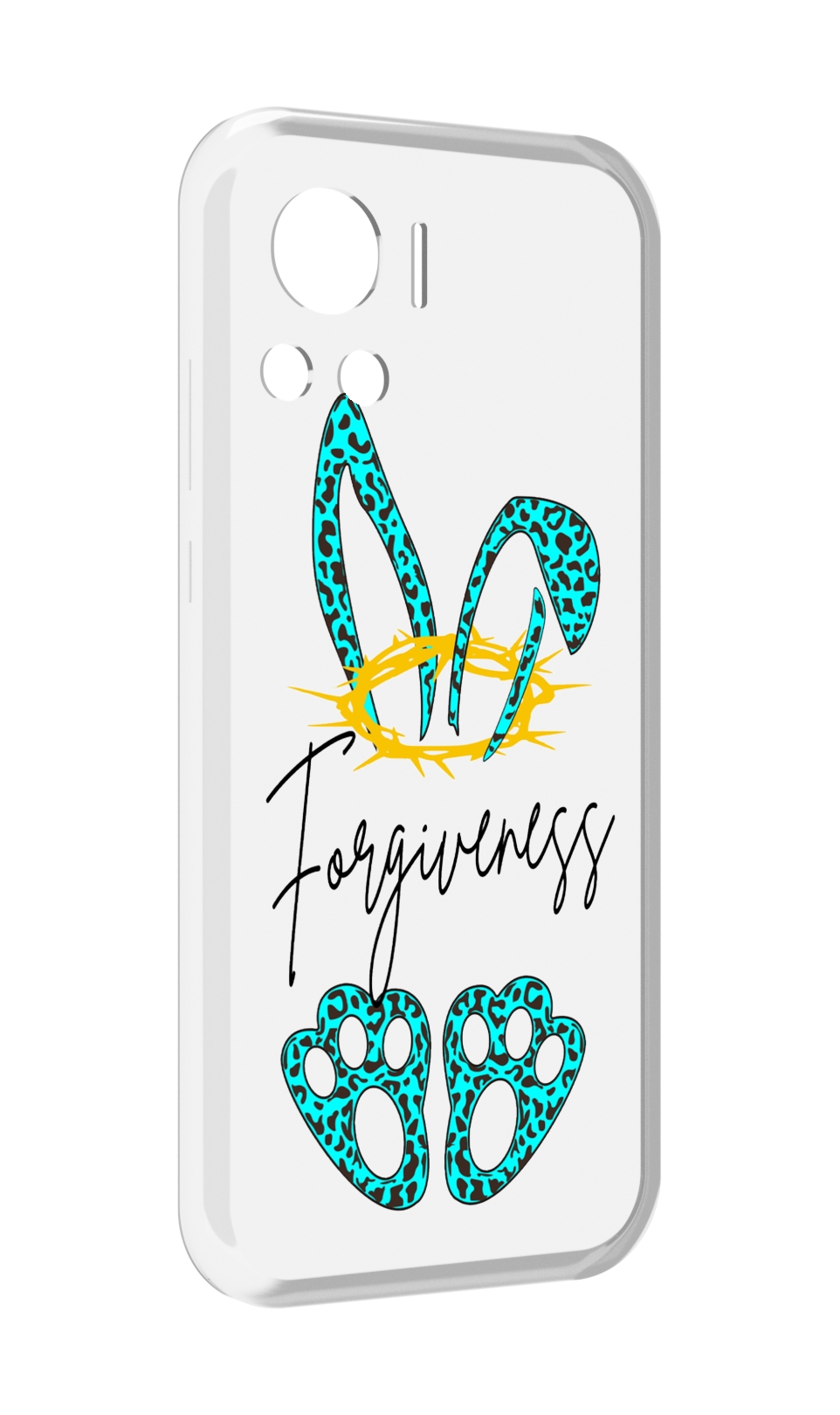 

Чехол MyPads бирюзовое лапки и ушки женский для Motorola Edge 30 Ultra, Прозрачный, Tocco