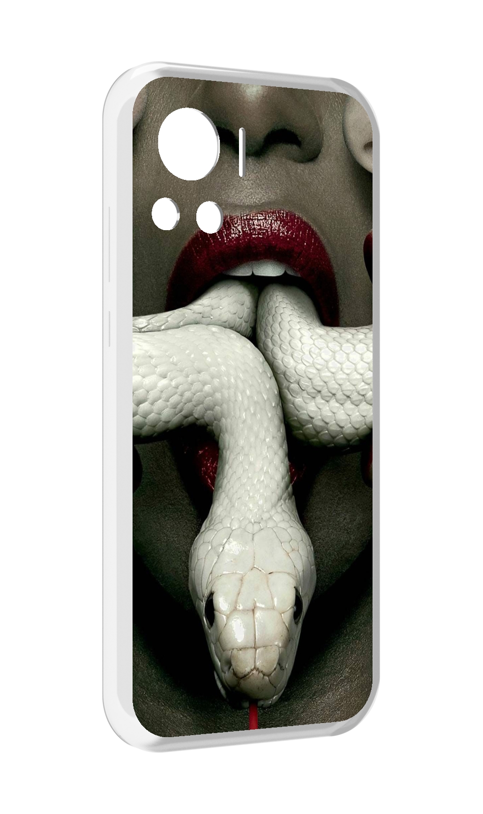 

Чехол MyPads белая-змея для Motorola Edge 30 Ultra, Прозрачный, Tocco
