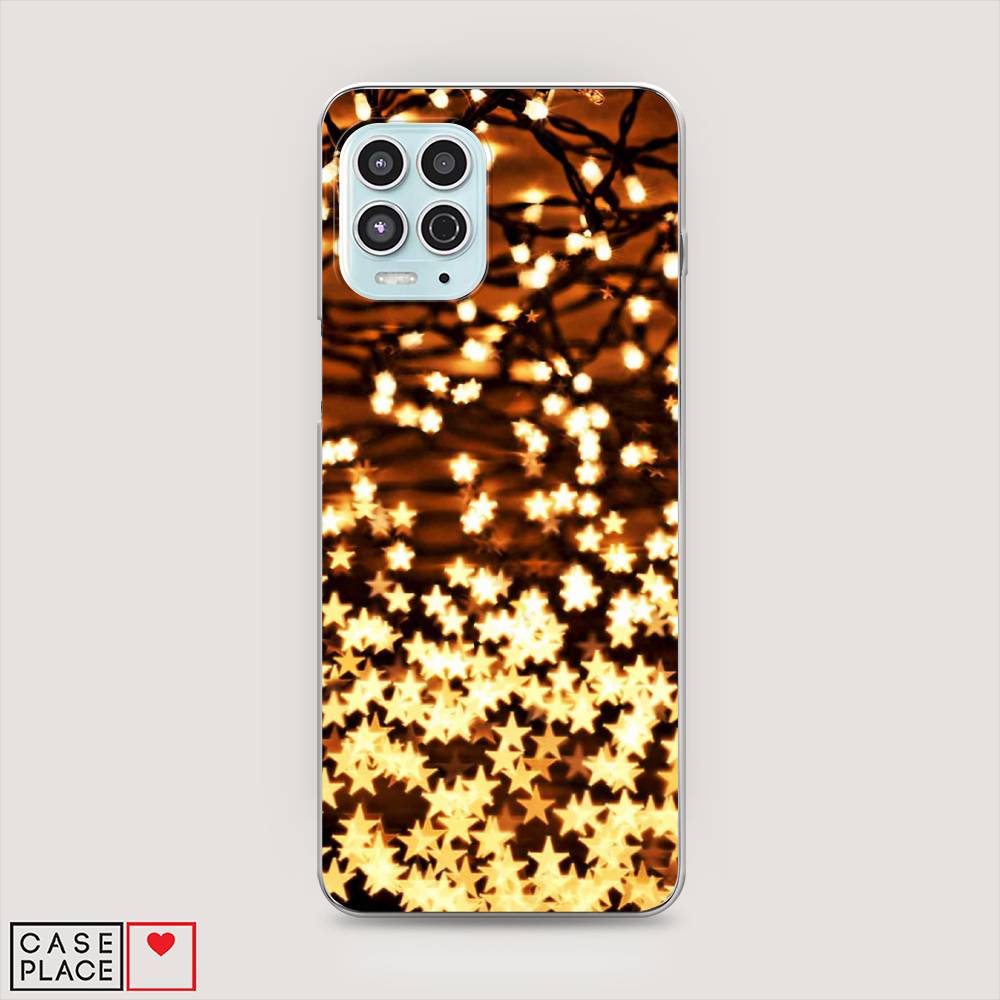 

Чехол на Motorola Moto G100 "Новогодняя гирлянда", Золотистый, 241650-5