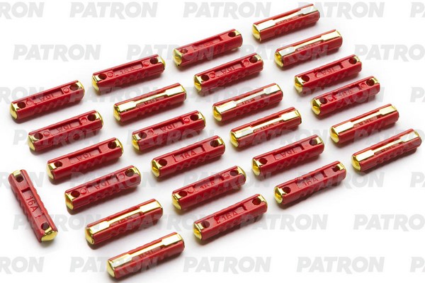 Предохранитель пласт.коробка 25шт GBC Fuse 16A красный 6x25mm PATRON PFS045