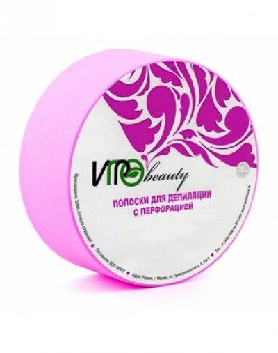 

Бумага для депиляции в рулоне с перфорацией, Igrobeauty, 75 м, розовая, 170 г