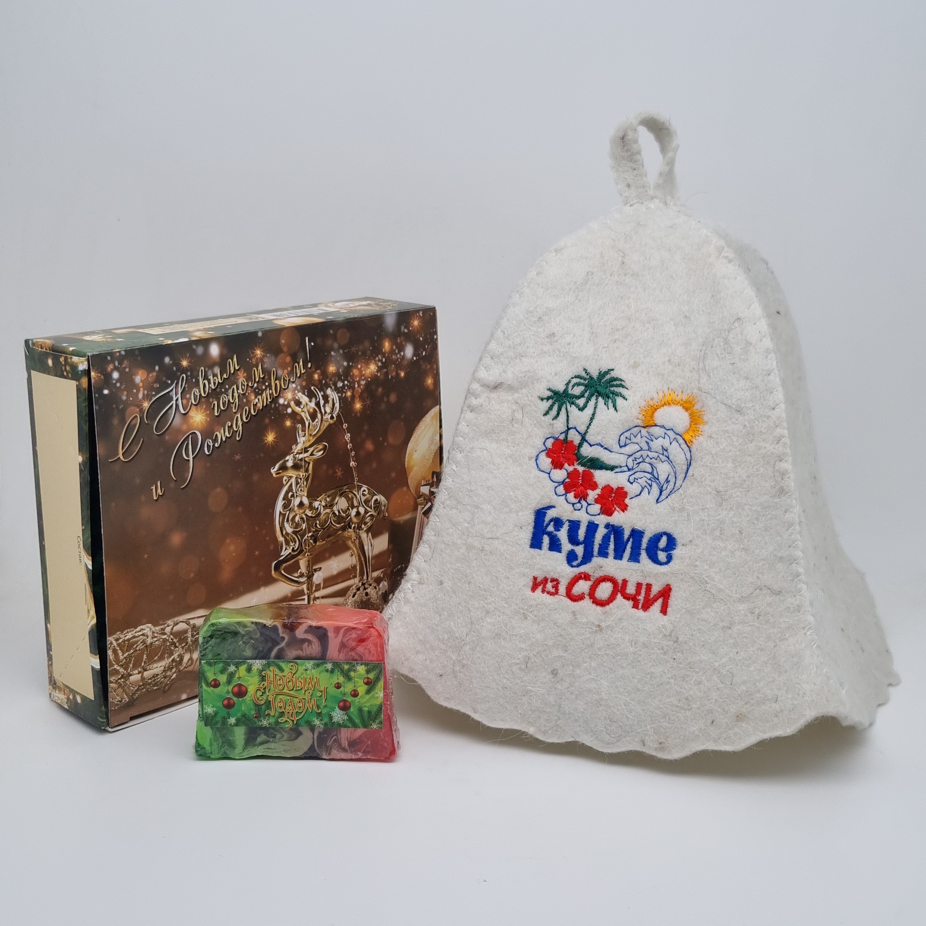 

Набор для бани Куме Золотая Мацеста с новым годом 14394