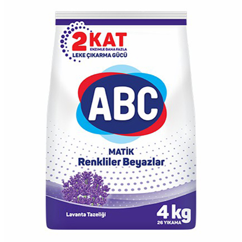 

Стиральный порошок ABC Лаванда для цветного и белого белья 4 кг