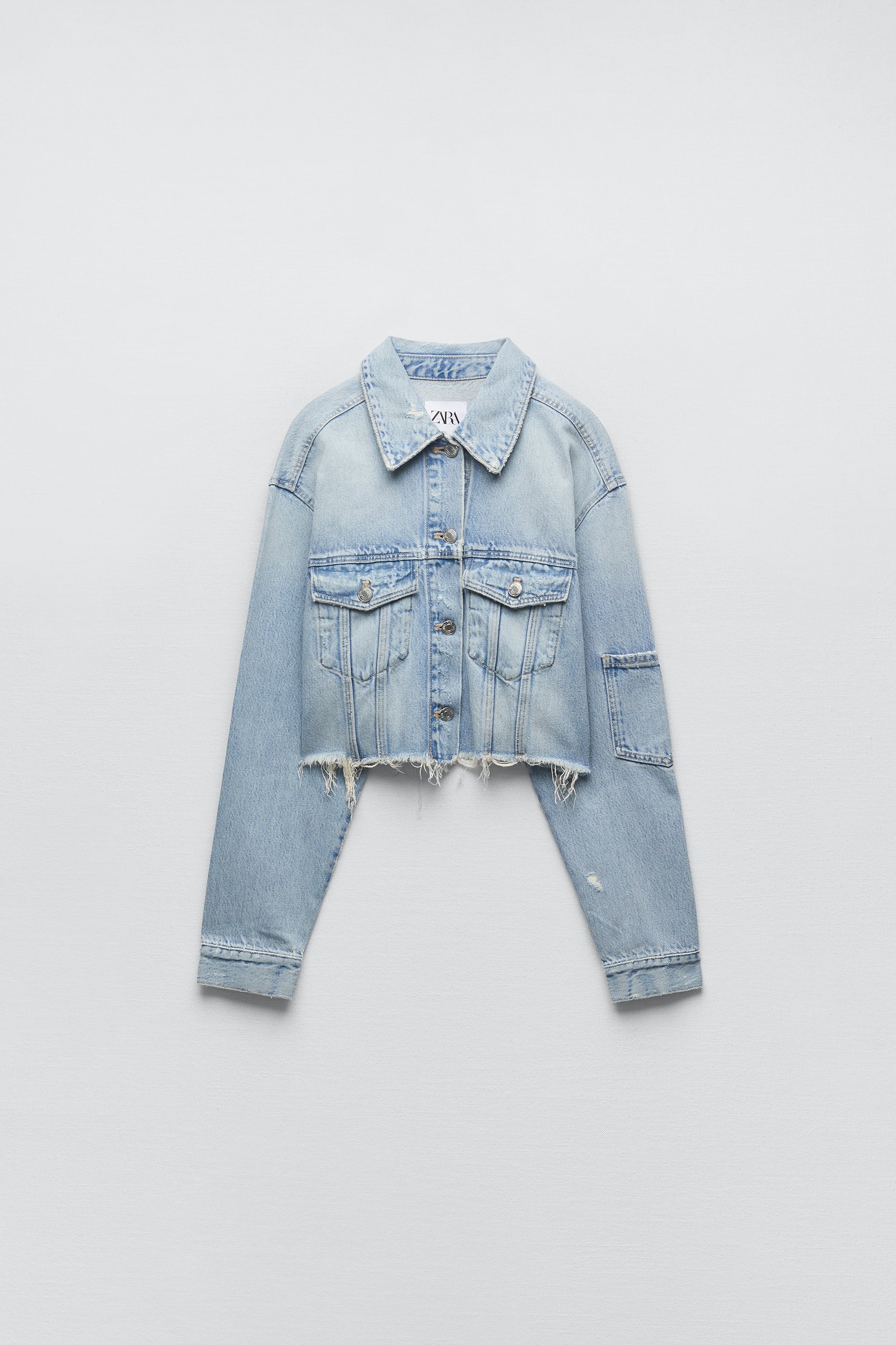 

Джинсовая куртка женская ZARA 08197057 синяя 2XL (доставка из-за рубежа), 08197057