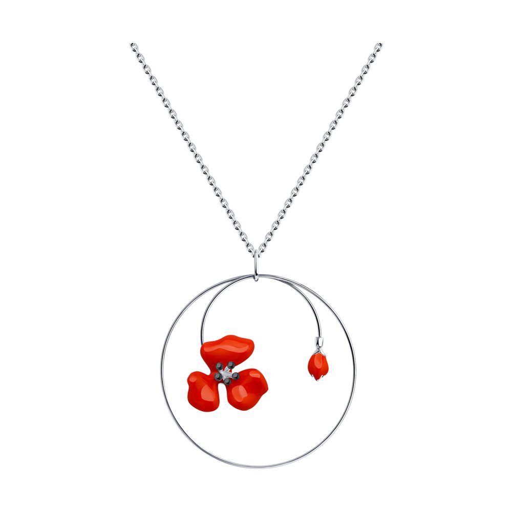 

Колье из серебра с эмалью 55 см SOKOLOV 94070573, 94070573