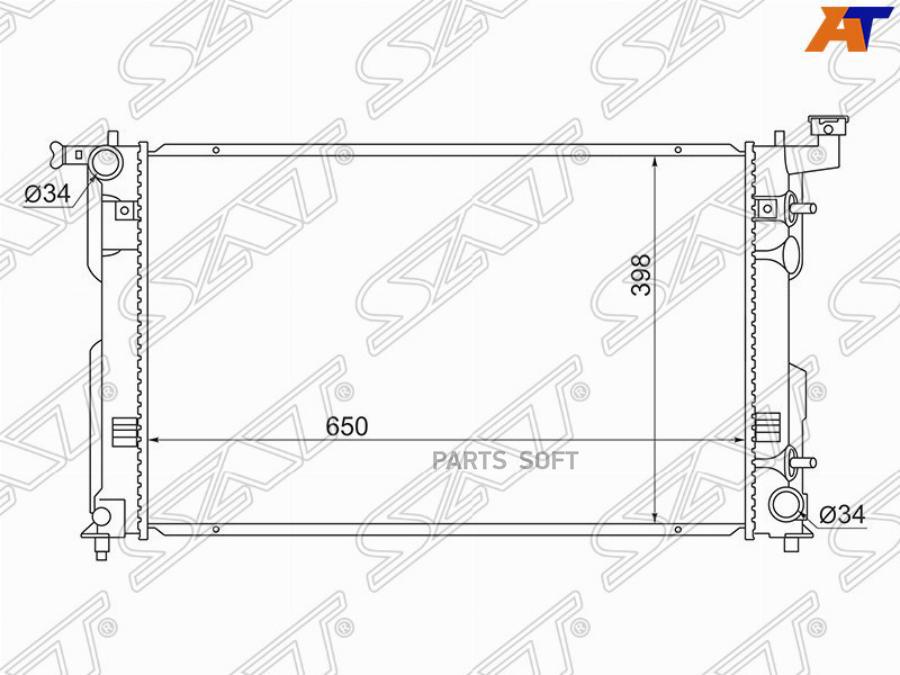 

Радиатор Toyota Vista/Ardeo 1az/1zz/3s 98-03 Sat арт. TY0003-SV50