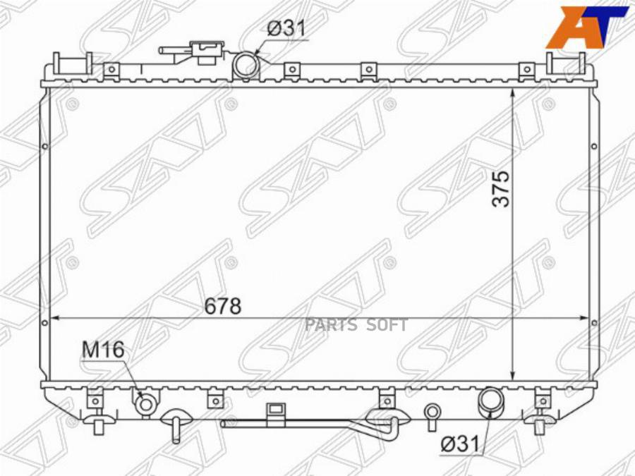 

Радиатор Toyota Camry/Vista 3s/4s 90-94 Sat арт. TY0003-SV30