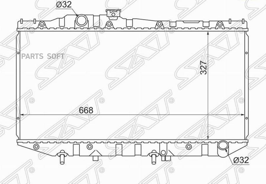 Радиатор Toyota Camry/Vista 1.8/2.0 86-90 Sat арт. TY0003-SV20