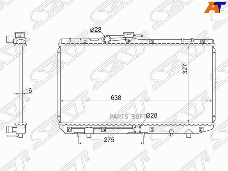 

Радиатор Toyota Starlet #P80/#P90/Sera 89-99 Sat арт. TY0001-EP80