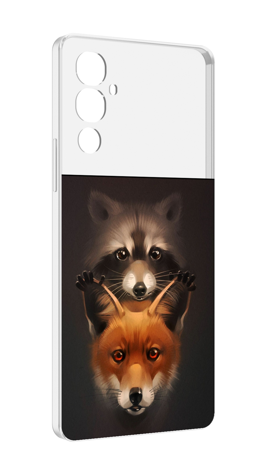 

Чехол MyPads енотик-лисенок для Tecno Pova 4, Прозрачный, Tocco