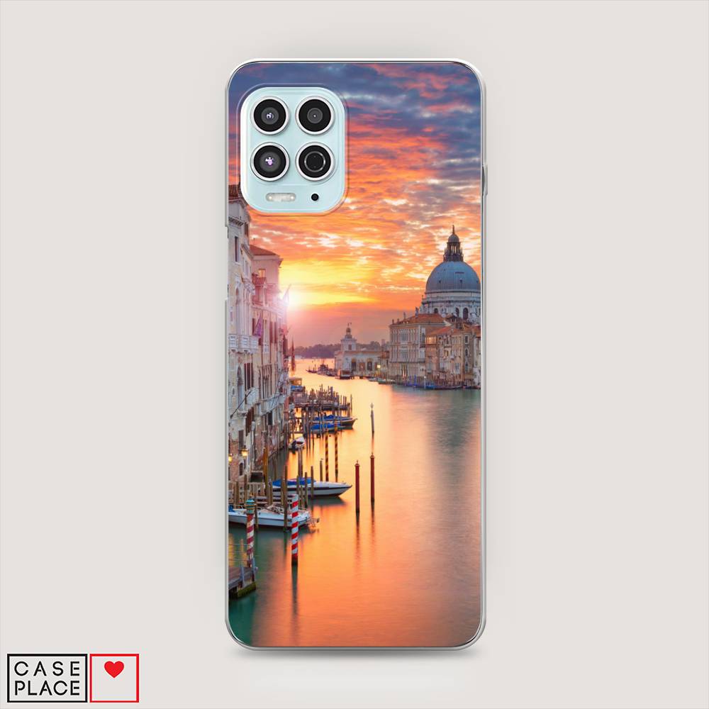 

Чехол на Motorola Moto G100 "Восход 11", Розовый;оранжевый, 241650-2