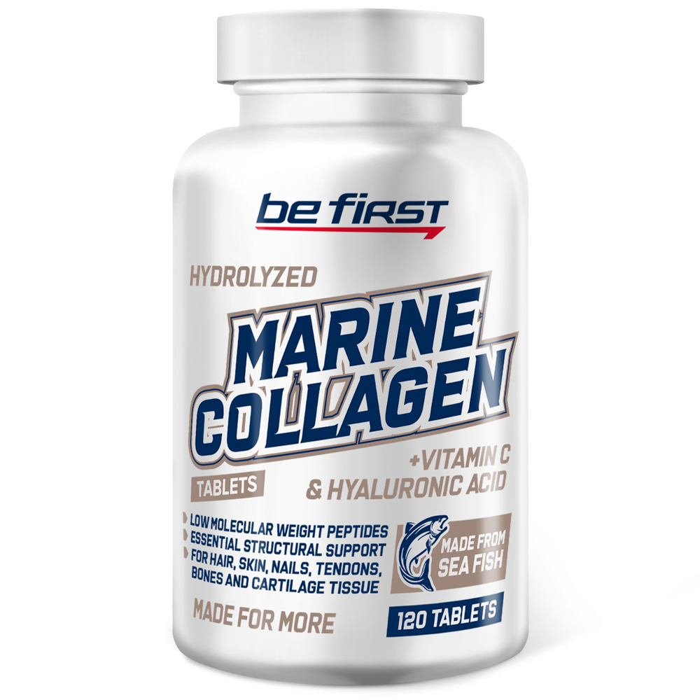 Be First Marine Collagen, Hyaluronic Acid & Vitamin C 120 таблеток