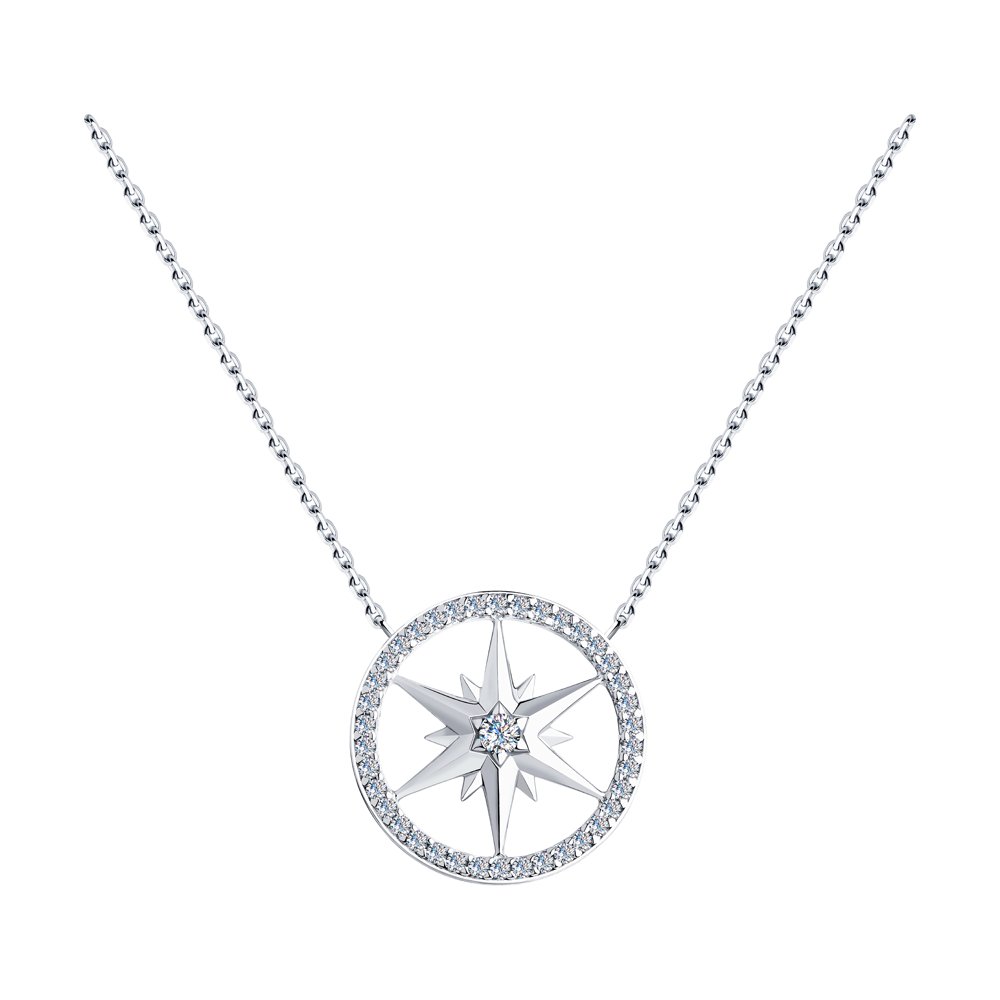 

Колье из серебра с фианитом 45 см SOKOLOV 94070321, 94070321