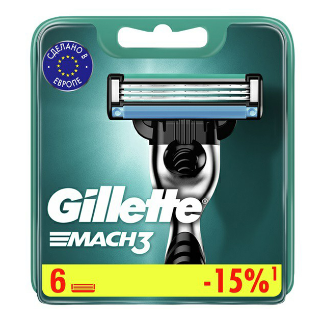 Сменные кассеты Gillette Mach3 3 лезвия 6 шт 100044466840