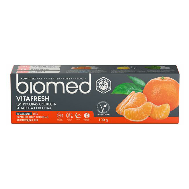 

Зубная паста BioMed Vitafres Цитрусовая свежесть и забота о деснах 100 г