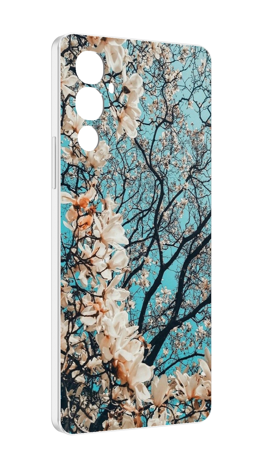 

Чехол MyPads дерево-с-цветочками для Tecno Pova 4, Прозрачный, Tocco