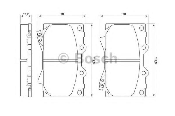 

Комплект тормозных колодок BOSCH 0986424640