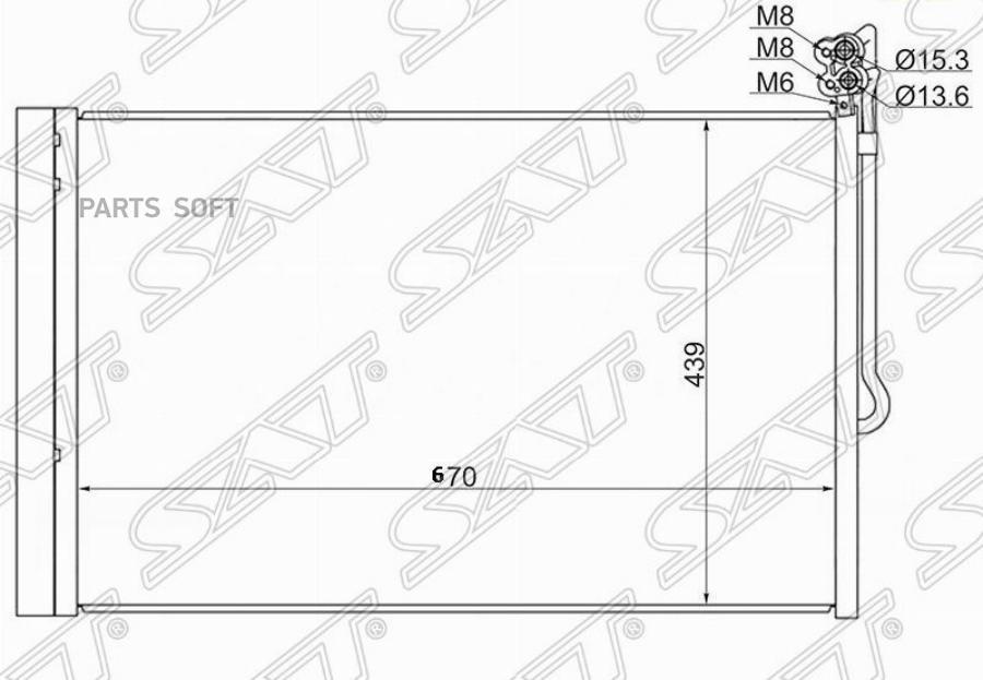 

Радиатор Кондиционера Volkswagen Touareg 10- Sat арт. ST-VW62-394-0