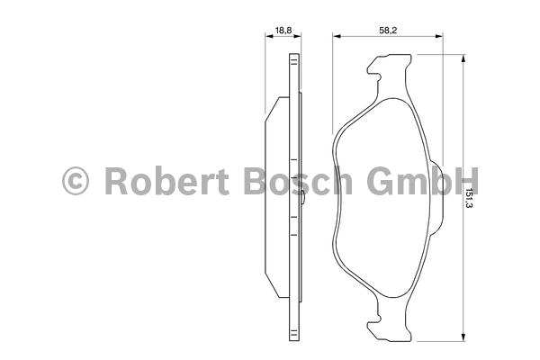 

Комплект тормозных колодок BOSCH 0986424558