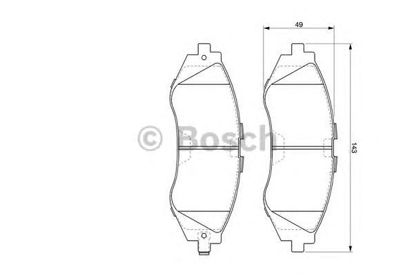 

Комплект тормозных колодок BOSCH 0986424474